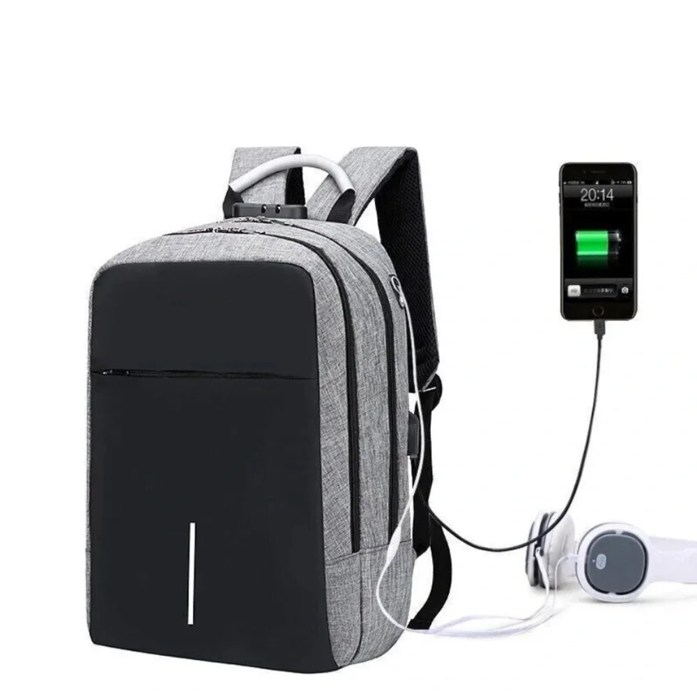 Stylish Black and Gray Men's Backpack